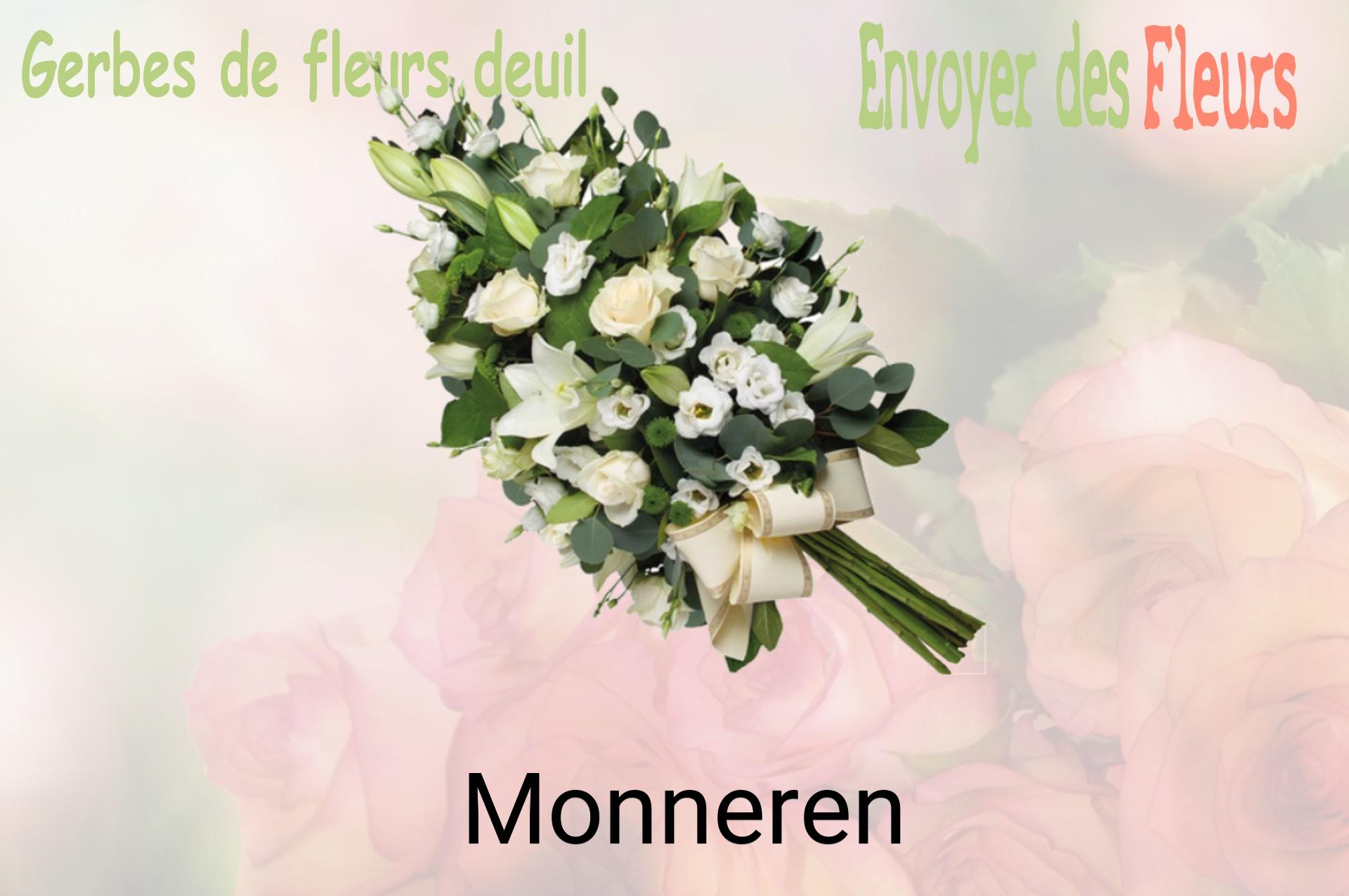 Gerbe de fleurs de deuil livrée à Monneren